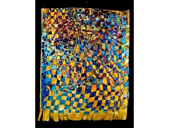 Woven Dreamscape, Painted Paper Weaving