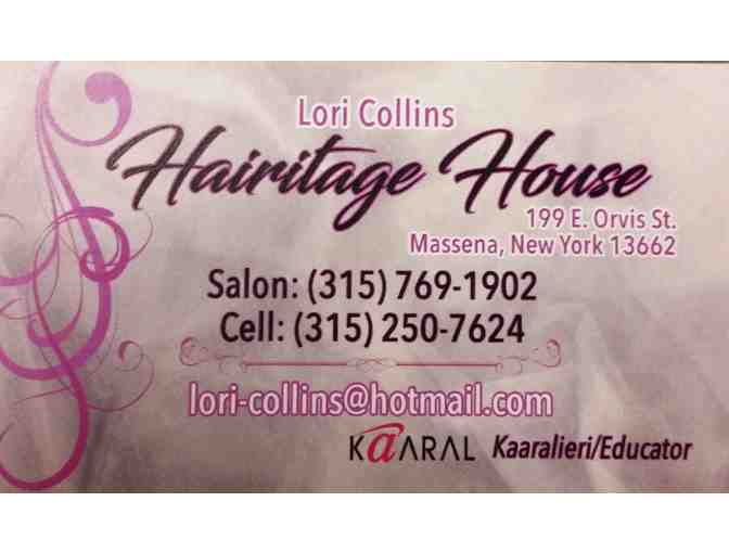 $25.00 Gift Certificate toward any Service - courtesy Hairitage House