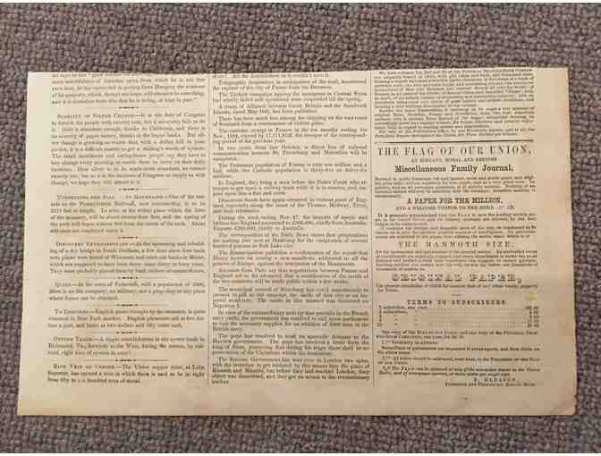 Original 1852 Wood Block Engraving Print