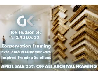 GK Framing - $250 Gift Certificate #1