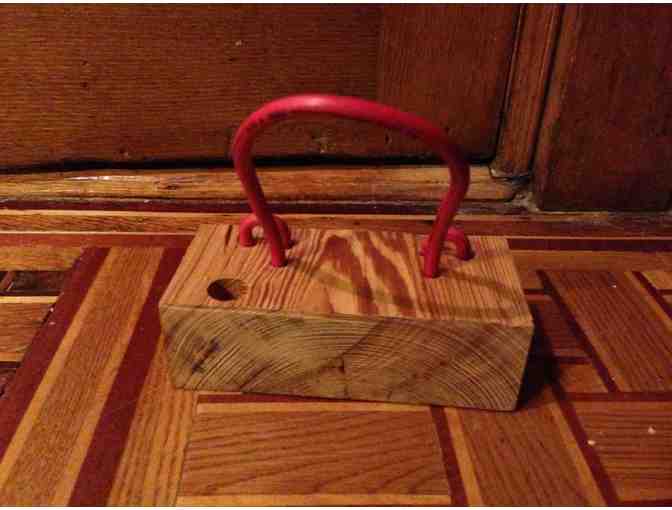 Desk Organizer and Book Stand: Reclaimed Wood with Red #2