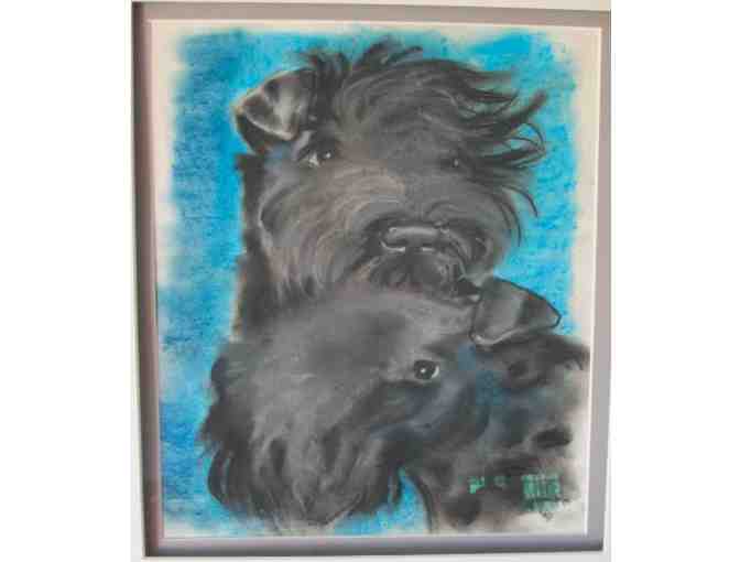 Original portrait of your pet in pastels by illustrator Tessie Bundick