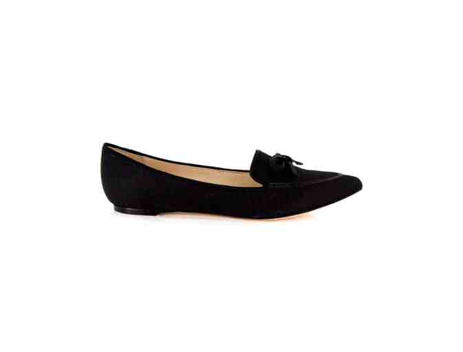 Isa Tapia Pointy Toe Quilted Velvet Flat