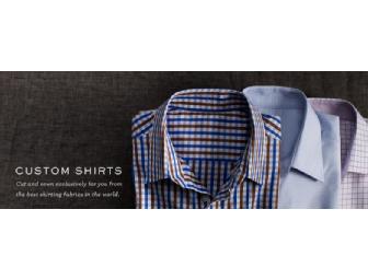 $100 gift certifcate toward a men's custom shirt