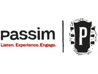 Year Family Membership to Passim and $50 Gift Card to the Flat Bread Company