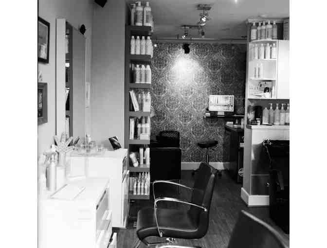 Basket of Deva Curl Hair Products, a curl styling tutorial, and the Curly Girl Book!