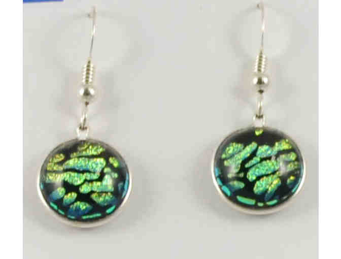 One-of-a-kind Fused Glass Earrings by Chris Jeffrey Stained Glass