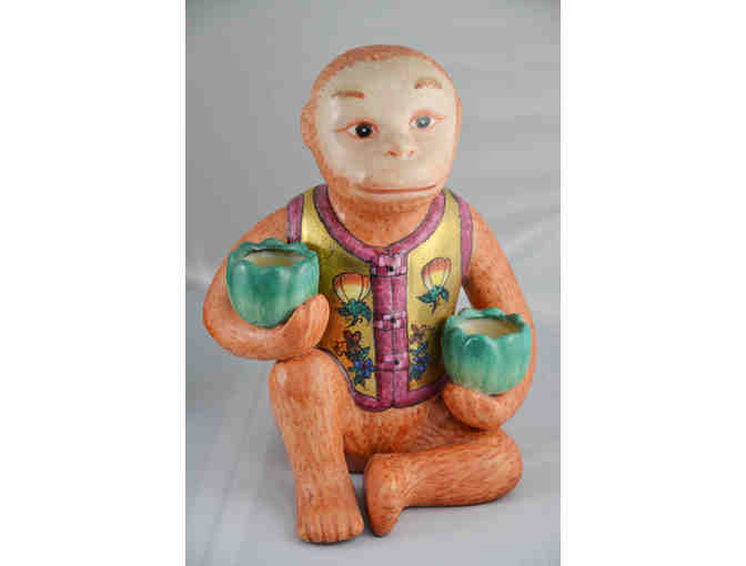 Hand painted Ceramic Monkeys by International Artist Faith Schwartz