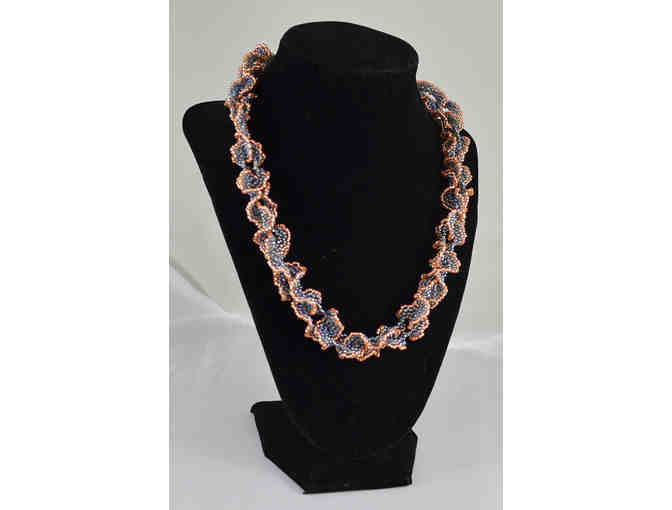 Beautiful Beaded Necklace by Damselfly Jewelry. Artist Martha J. Totten