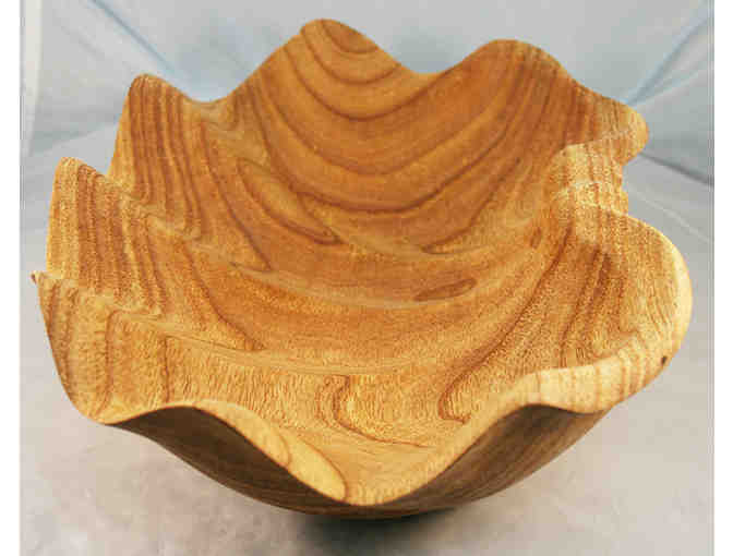 Handcarved Balinese Wooden Shell Bowl