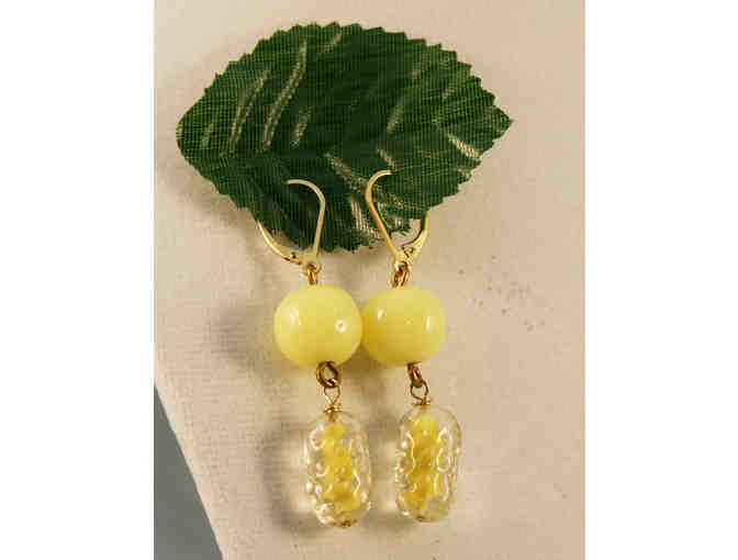 Pairs of Exquisite Vintage Earrings with Yellow Drops