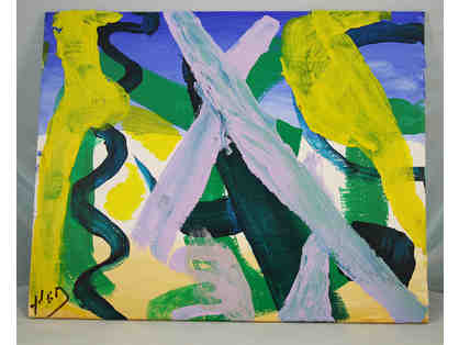 One of a Kind! Painting by Ned Sullivan and his Monkey Helper Kasey