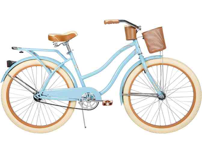 Huffy 26' Nel Lusso Women's Cruiser Bike with Dreamweaver Art coasters
