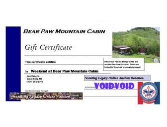 Bear Paw Mountain Cabin-Summer/Fall Weekend