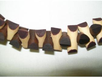'Dinizulu' Necklace Handmade Wood Badge Keepsake
