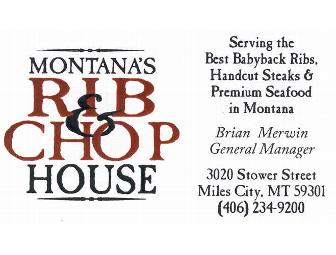 $25 Gift Certificate-Rib & Chop House, Miles City #1