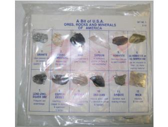 2 Sets of Ores, Rocks, and Minerals of America