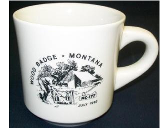 Set of 7 Ray Lau Woodbadge Mugs from the Montana Council, B.S.A