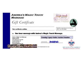 One Hour Massage with Andrea's Magic Touch Massage-Grand Junction, CO