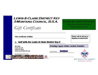 Golf with the Lewis & Clark District, Montana Council Key 3-