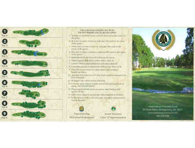 Gift Certificate for round of golf at Arrowhead Country Club