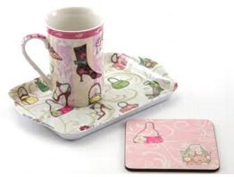 Sparks Coffee House $10 Gift Card, Coffee Mug, Coaster and Tray