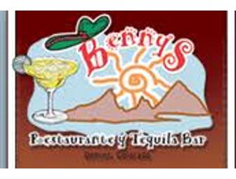 Benny's Restaurant $25 Gift Card