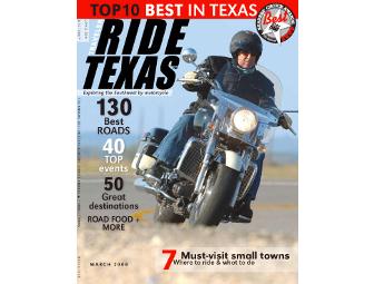 Ride Texas Magazine - One year subscription and guide book