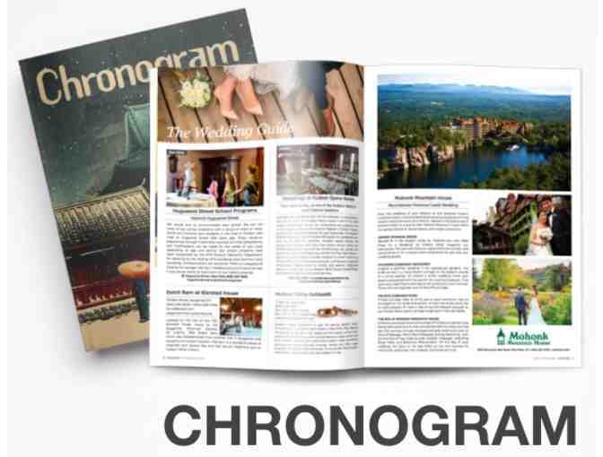 1/4-Page Ad in Chronogram with digital marketing consultation