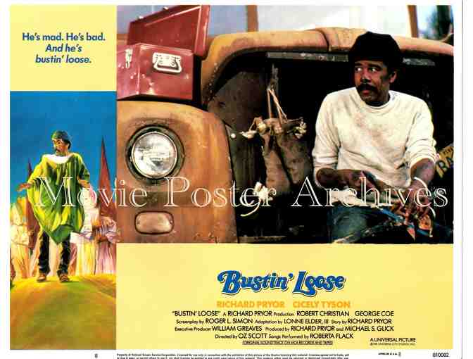 BUSTIN LOOSE, 1981 11x14 LC set, Richard Pryor, Cicely Tyson, Angel Ramirez, Jimmy Hughes