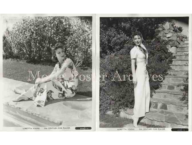 LORETTA YOUNG, group of 10 8x10 classic celebrity portraits and photos
