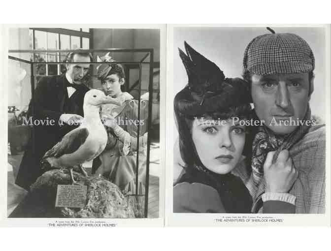 ADVENTURES OF SHERLOCK HOLMES, 1939, 8x10 Stills, Basil Rathbone, Nigel Bruce, Ida Lupino.