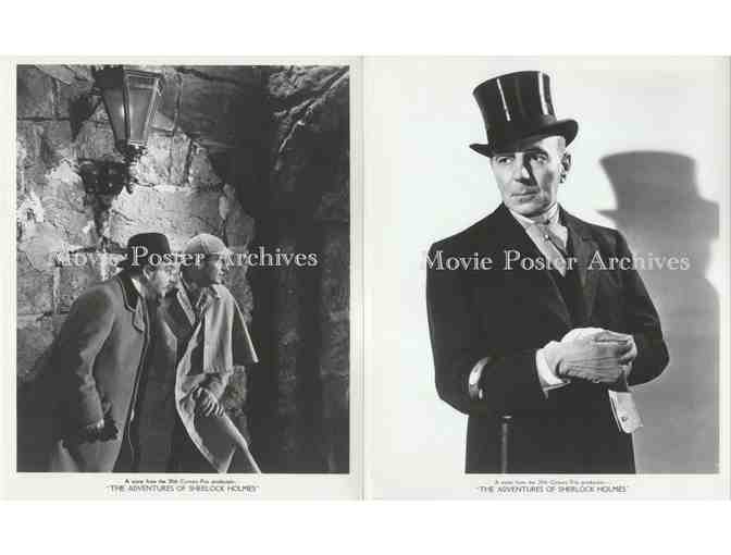 ADVENTURES OF SHERLOCK HOLMES, 1939, 8x10 Stills, Basil Rathbone, Nigel Bruce, Ida Lupino.