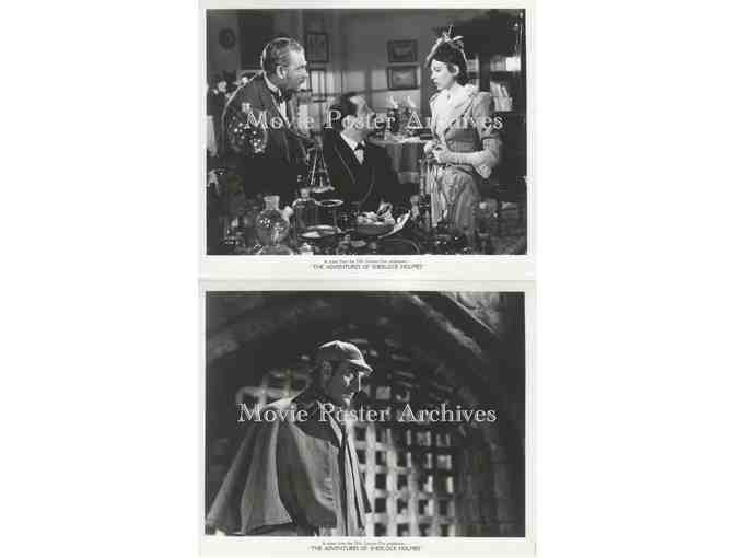 ADVENTURES OF SHERLOCK HOLMES, 1939, 8x10 Stills, Basil Rathbone, Nigel Bruce, Ida Lupino.