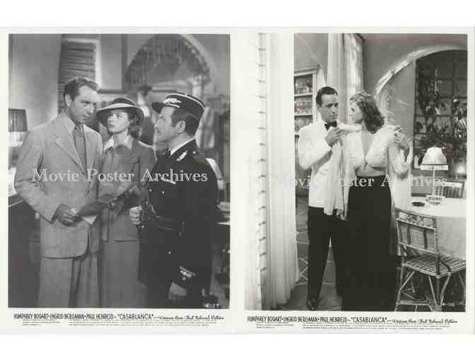 CASABLANCA, 1942, 8x10 Stills, HORIZONTAL SET, Humphrey Bogart, Ingrid Bergman