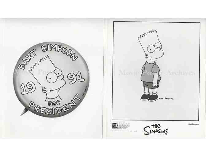 SIMPSONS, 8x10 studio and local stills Homer, Marge, Lisa, Maggie and Bart.