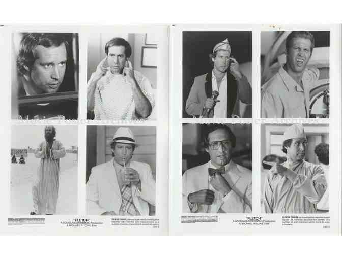FLETCH, 1985, 8x10 production stills, Chevy Chase, Joe Don Baker, Tim Matheson