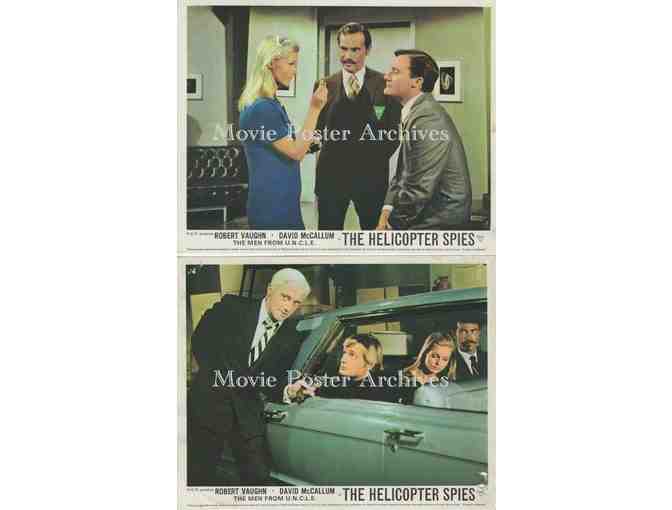 HELICOPTER SPIES, 1967, Front of House Cards, Robert Vaughn, David McCallum, John Carradine