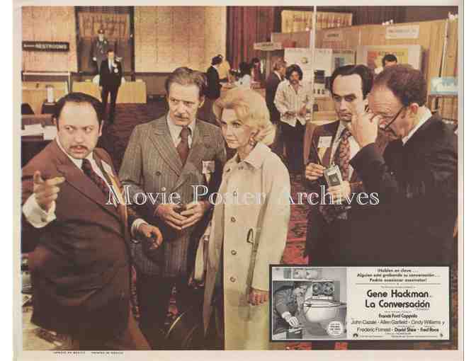 CONVERSATION, 1974, lobby card set, Gene Hackman, Cindy Williams, Harrison Ford, Teri Garr
