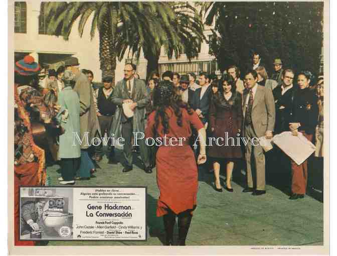 CONVERSATION, 1974, lobby card set, Gene Hackman, Cindy Williams, Harrison Ford, Teri Garr