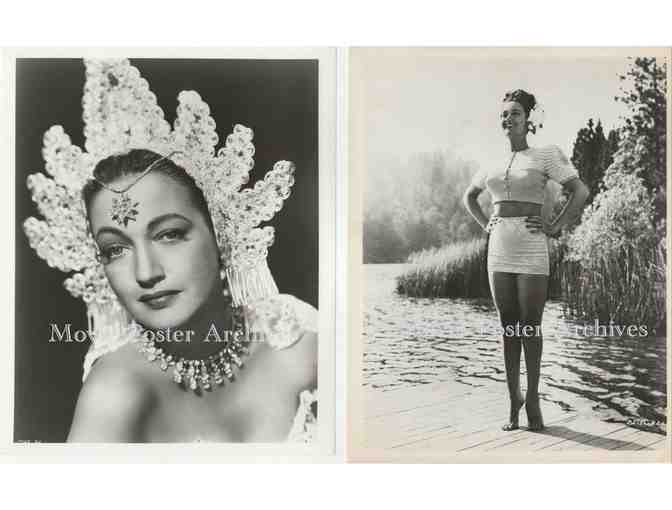 DOROTHY LAMOUR, group of 8x10 classic celebrity portraits and photos