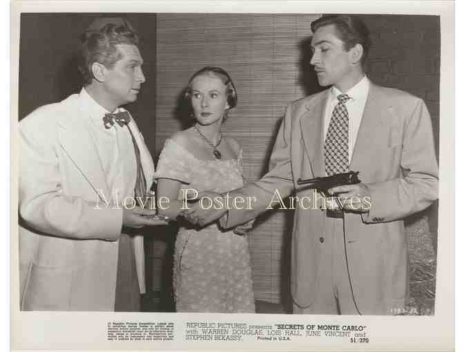 SECRETS OF MONTE CARLO 1951 8x10 still set, Warren Douglas, Lois Hall, June Vincent.