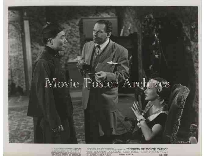 SECRETS OF MONTE CARLO 1951 8x10 still set, Warren Douglas, Lois Hall, June Vincent.