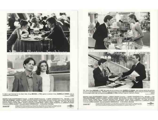 FOR LOVE OR MONEY, 1993, 8x10 production stills, Michael J. Fox, Gabrielle Anwar
