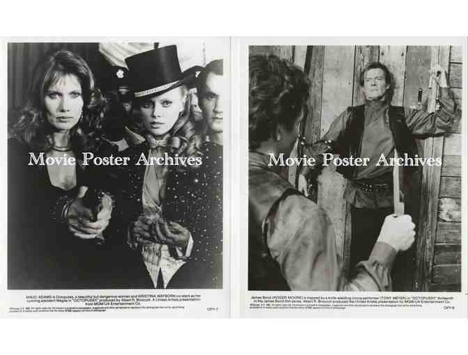 OCTOPUSSY, 1983, 8x10, 8x10 studio stills, Roger Moore as James Bond, Maud Adams, Louis Jourdan