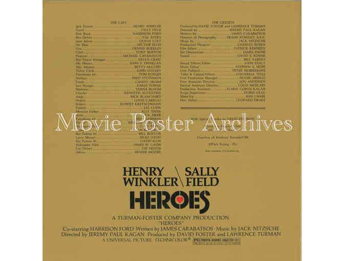HEROES, 1977, program, Henry Winkler, Sally Field, Harrison Ford, Val Avery, Olivia Cole