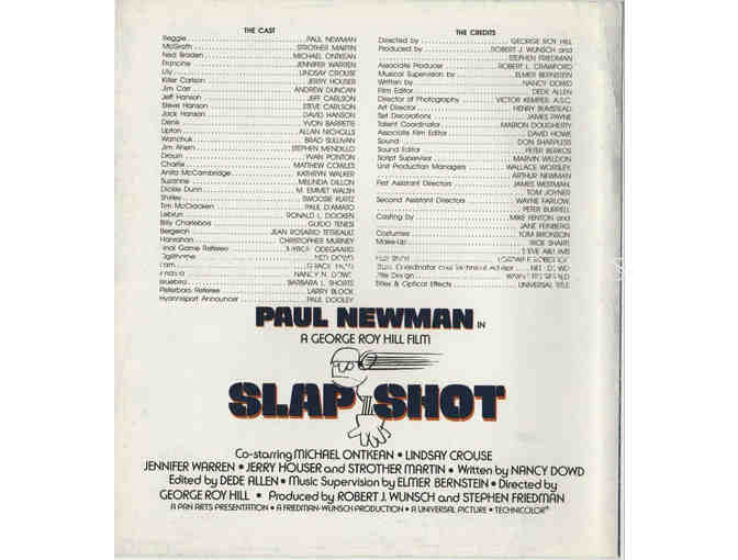 SLAP SHOT, 1977, program, Paul Newman, Michael Ontkean, Lindsay Crouse, Strother Martin