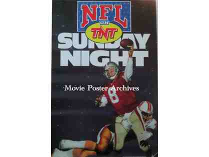 NFL ON TNT - SUNDAY NIGHT, 1994, tv promotional poster, Steve Young