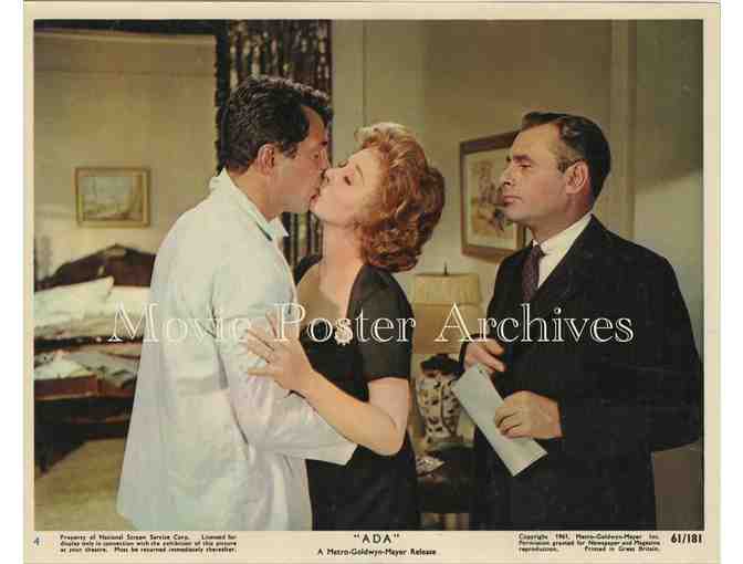 ADA, 1961, 8x10 mini lobby cards, Susan Hayward, Dean Martin, Ralph Meeker Martin Balsam.