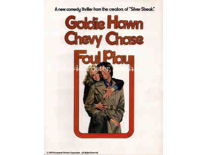 FOUL PLAY, 1978, program, Goldie Hawn, Chevy Chase, Dudley Moore